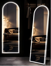 White Full Length Mirror 63"x 20" Floor Mirror, Free Standing Full Body Mirror