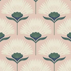 Vintage Wallpaper Peel and Stick Botanical Contact Paper Boho Wall Paper Pink Removable Self Adhesive Bathroom Bedroom Eco-Friendly Thicken 17.3"