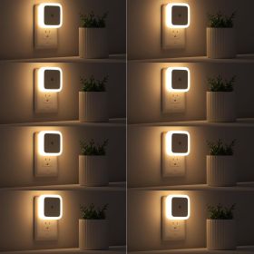 Night Light, Night Lights Plug into Wall 8-Pack, Nightlight Plug in Night Light, Dusk to Dawn Night Lamp Led (Warm White)