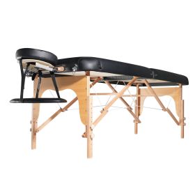 Professional Wide Massage Table 30" W, Heavy Duty Folding Massage Table, 8-Level Height Adjustable Facial Salon Tattoo Bed