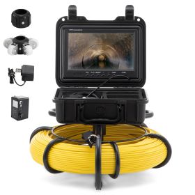 Sewer Camera, 393 ft/120 m, 9" Screen Pipeline Inspection Camera with DVR Function, Waterproof IP68 Camera with 12 Adjustable LEDs