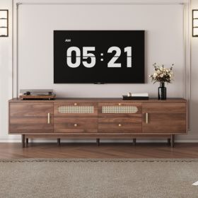 76" TV Stand with Drawers for Living Room/Bedroom, Modern Chic Entertainment Center for TVs Up to 85 inches