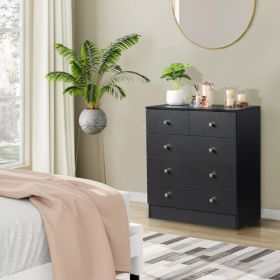 4-layer 5-drawer Cabinet, Storage Cabinet, Black (Option: Default)