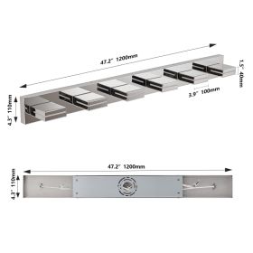 Modern Chrome LED Vanity Light, 6-Lights Wall Sconce For Bathroom And Mirror, Sleek Minimalist Design, Energy-Efficient, Easy To Install (Option: Default)