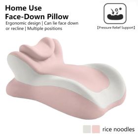 Memory Foam Prone Sleeping Pillow For Relieving Neck Pain And Promoting Deep Sleep. Self-pickup Only. (Option: Pink)