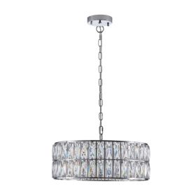 W1340P189448--L5025-450-C Crystal Chandeliers,5-Tier Round Semi Flush Mount Chandelier Light Fixture,Large Contemporary Luxury Ceiling Lighting F (Option: Default)