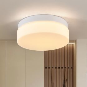1 PACK LED Flush Mount Ceiling Light Fixture, Modern Kitchen Recessed Ceiling Lamp 24W 12 Inch Closet Round Surface For Bathroom Laundry Bedroom (Option: Default)