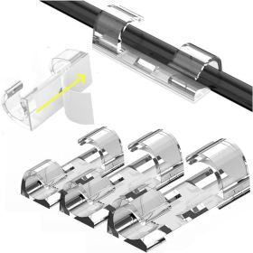 Cable Clips, Self-Adhesive Cable Organiser, Portable Cable Holder, Nailless Cable Clamp With Double-Sided Adhesive Tape, Office, Home, Car, Desk (Option: 20 Psc)
