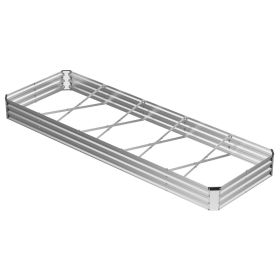 Galvanized Raised Garden Bed, Easy-to-assemble Outdoor Metal Planting Box, Rust-resistant Steel Vegetable, Flower And Herb Planting Bed (Option: 12x4x1ft  1p)