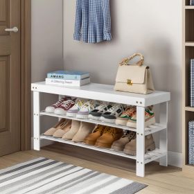 3-Tier Seamless Top Bamboo Shoe Rack (Option: 61463862)