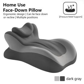 Memory Foam Prone Sleeping Pillow For Relieving Neck Pain And Promoting Deep Sleep. Self-pickup Only. (Option: Gray)