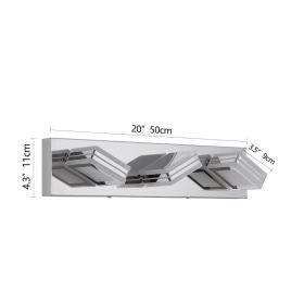 Modern Dimmable Vanity Lights For Bathroom LED 3 Light Bathroom Lights Over Mirror Chrome Bath Wall Lighting (Option: Default)