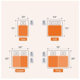 Heating Mattress King Size 80 X 78 Inches   Ultra Wide Dual Controller Electric Heater, 12 Heating Settings, Automatic Shutdown Within 12 Hours (Option: Full)