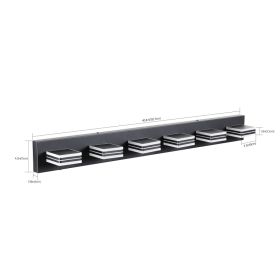 40  Modern 6-Light LED Vanity Light - Sleek Bathroom Wall Fixture, Iron & Acrylic, Dimmable & Energy-Efficient, Ideal For Mirror Lighting (Option: Default)