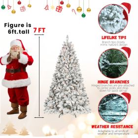 PVC, Christmas Tree, Christmas Decorations, Warm Lights (Option: 7FT)