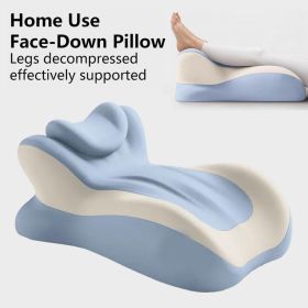 Memory Foam Prone Sleeping Pillow For Relieving Neck Pain And Promoting Deep Sleep. Self-pickup Only. (Option: Blue)