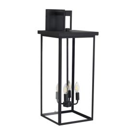30in   H 1pcs 4-Light Black Outdoor Wall Light, Weatherproof Wall Sconces For Porch, Garden, Patio  No Bulbs (Option: Default)