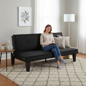 62.99' Futon Sofa bed (Color: BLK)