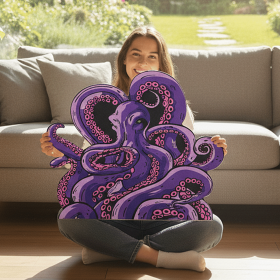 Green And Purple Cthulhu Rugs Water Absorbent Bath Mat Octopus Anime Rug Graphic Gothic Bathroom Rugs Fantasy Decorate, Non Slip Backing (Color: purple, size: 25*27in)