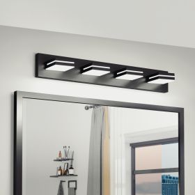Modern Chrome LED Vanity Light, 4-Lights Wall Sconce For Bathroom And Mirror, Sleek Minimalist Design, Energy-Efficient, Easy To Install (Option: Default)