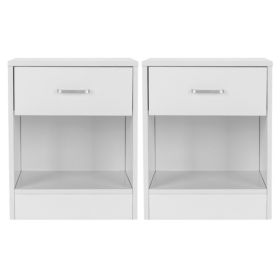 FCH  2-piece Small-sized Bedside Table - White  DC (Option: Default)