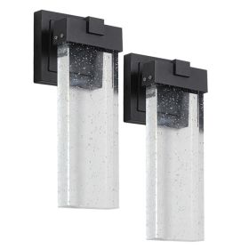 Outdoor Waterproof Transparent LED Crystal Wall Lamp Supports Multiple Types Of Light Bulbs 12W Per Lamp 2 Pack (Option: Default)
